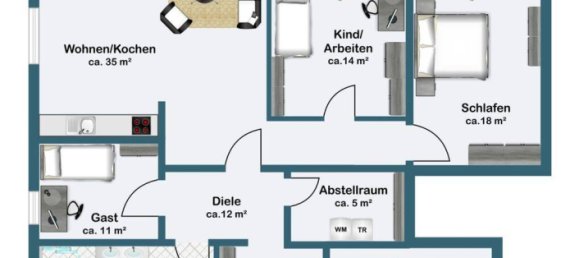 4-Zimmer Wohnung in Cottbus, Germany, Nr. 277016 5