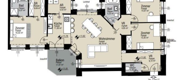 Пентхаус с 4 комнатами в Нойбау, Австрия № 139884 12
