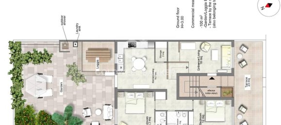 Квартира с 4 комнатами в Шикли, Италия № 36768 21