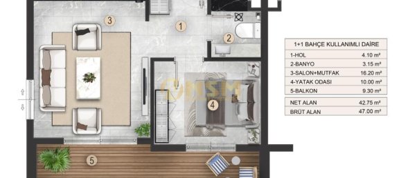 شقة 1+1 في Alanya, Turkey رقم 8483 30