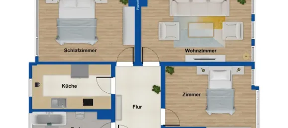 Квартира с 3 комнатами в Фюрт, Германия № 31506 6