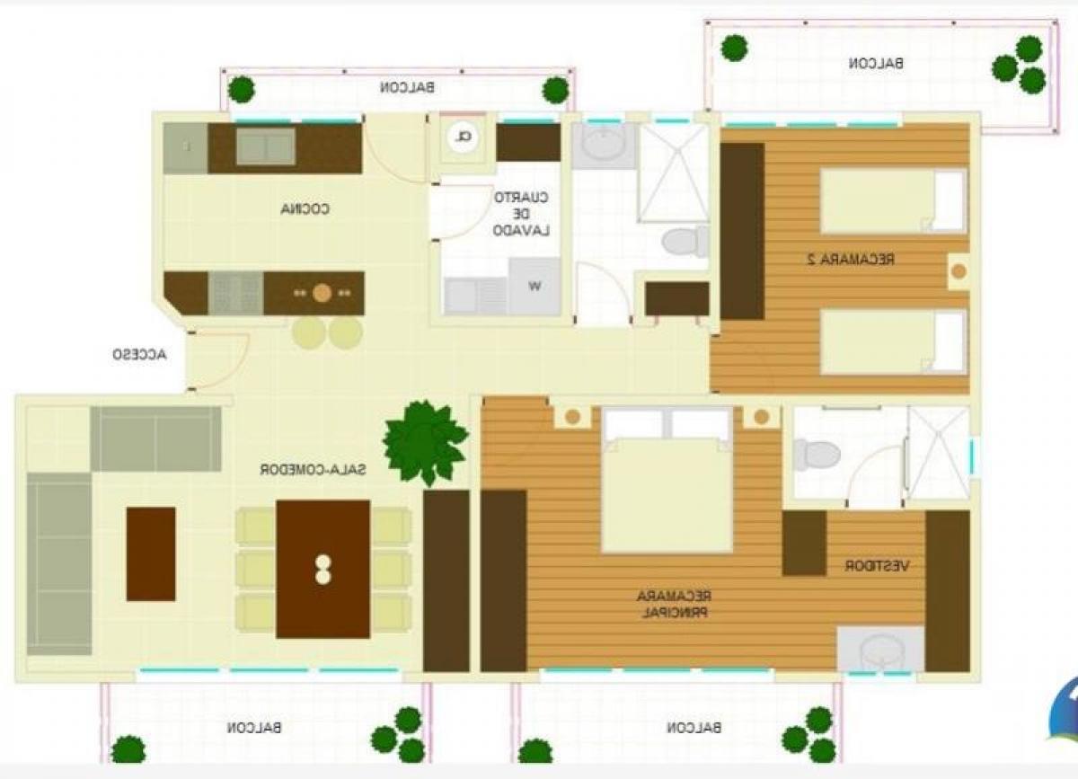 2 غرف نوم شقة في Queretaro, Mexico رقم 186579