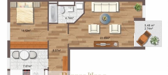 1 Schlafzimmer Wohnung in München, Germany, Nr. 182260 2