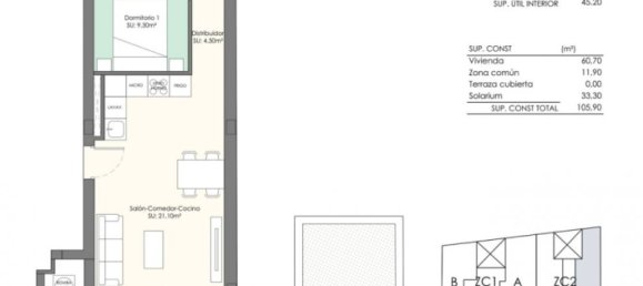 2 غرف نوم بانتهاوس في Torrevieja, Spain رقم 7242 8