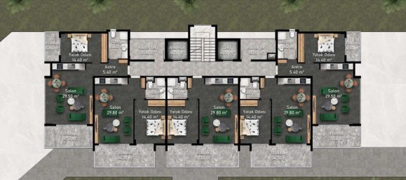 2 rooms Villa in Kargicak, Turkey No. 9944 29