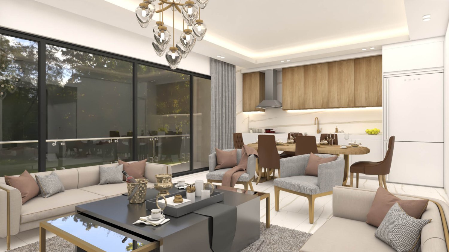 Apartment 3+1 in Sea Nature Residence, Kargicak, Turkey No. 34515