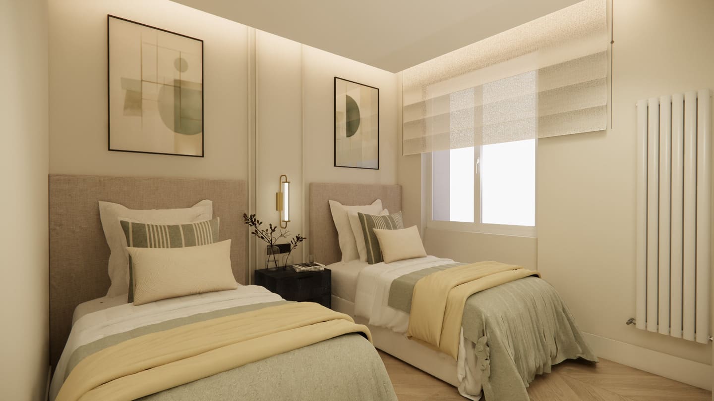 Квартира с 3 спальнями в Мадрид, Испания № 87564