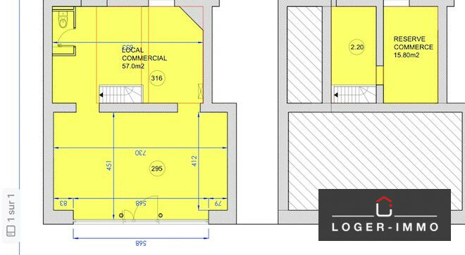 Gewerbliche Immobilie in Saint-Maur-des-Fosses, France 55m², Nr. 298967