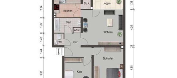 3غرفة شقة في Frankfurt am Main, Germany رقم 75994 10