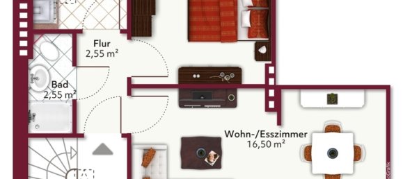 2غرفة شقة في Bremen, Germany رقم 16498 10