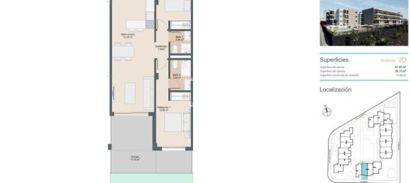 2 غرف نوم بانتهاوس في Granadilla de Abona, Spain رقم 185825 19