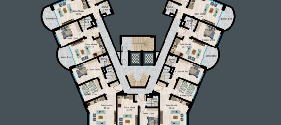 Apartamento de 2 habitaciónes en Demirtas, Turkey No. 29967 12