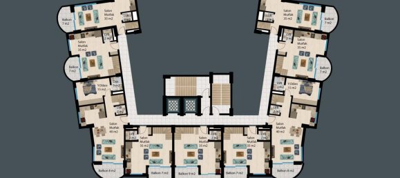 Apartamento de 2 habitaciónes en Demirtas, Turkey No. 29967 17