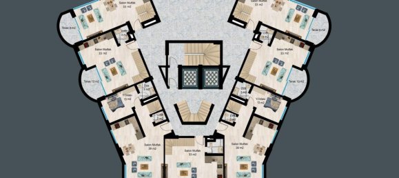 Apartamento de 2 habitaciónes en Demirtas, Turkey No. 29967 13