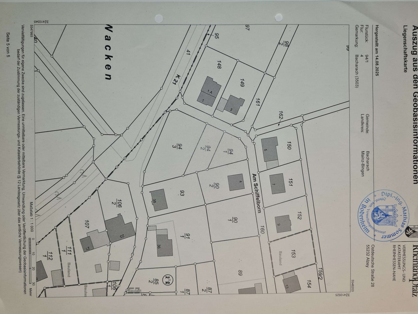  Land in Mainz-Bingen, Germany No. 311289