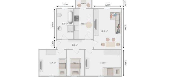 3-salle Appartement à Salzlandkreis, Germany No. 285240 17