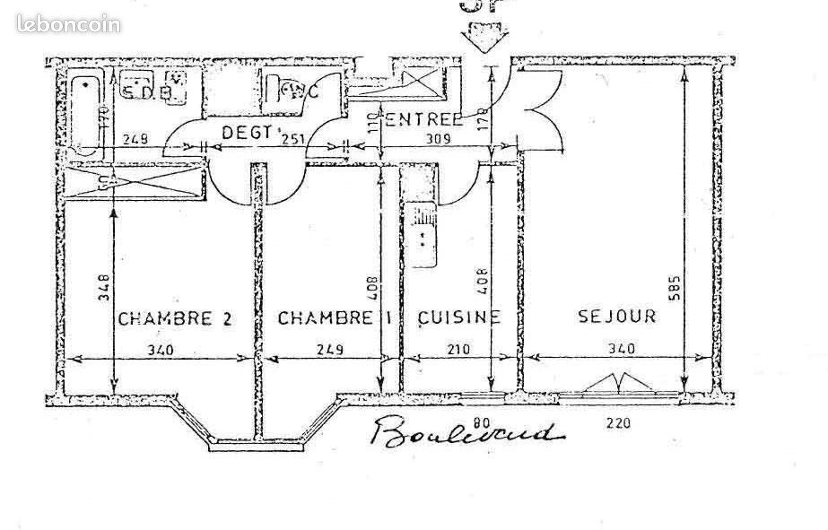 Квартира с 2 спальнями в Париж, Франция № 185099