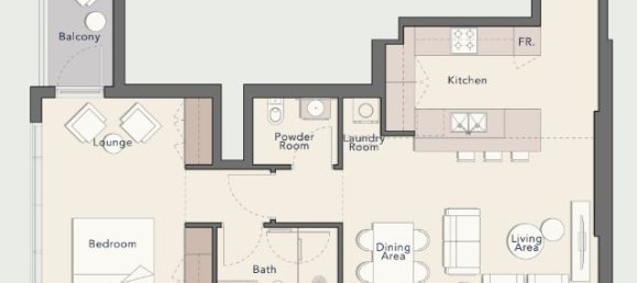 1 Schlafzimmer Wohnung in Arjan, UAE, Nr. 12390 12