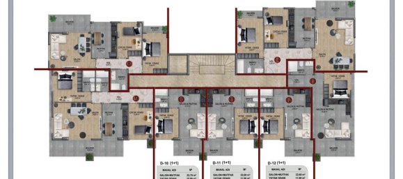 2 rooms Apartment in Oba, Turkey No. 10129 5