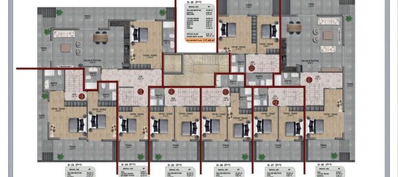 2 rooms Apartment in Oba, Turkey No. 10129 8