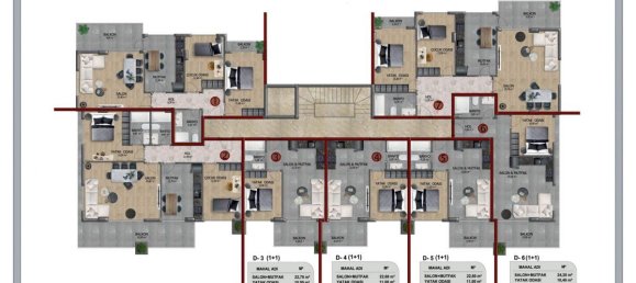 2 rooms Apartment in Oba, Turkey No. 10129 10