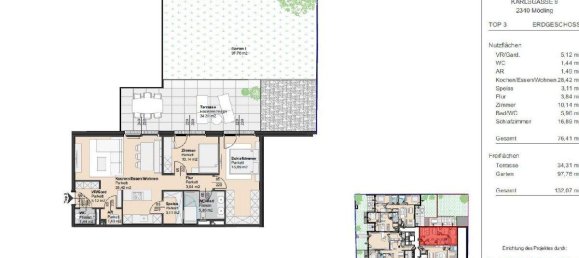 3-salle Appartement à Modling, Austria No. 23786 13