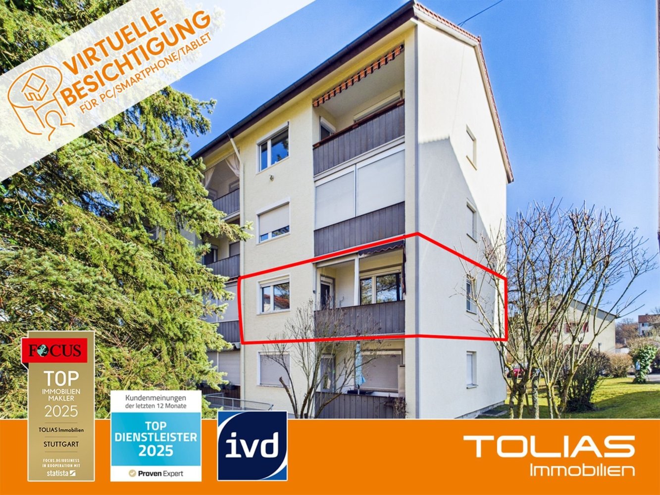 3-Zimmer Wohnung in Stuttgart, Germany, Nr. 91243