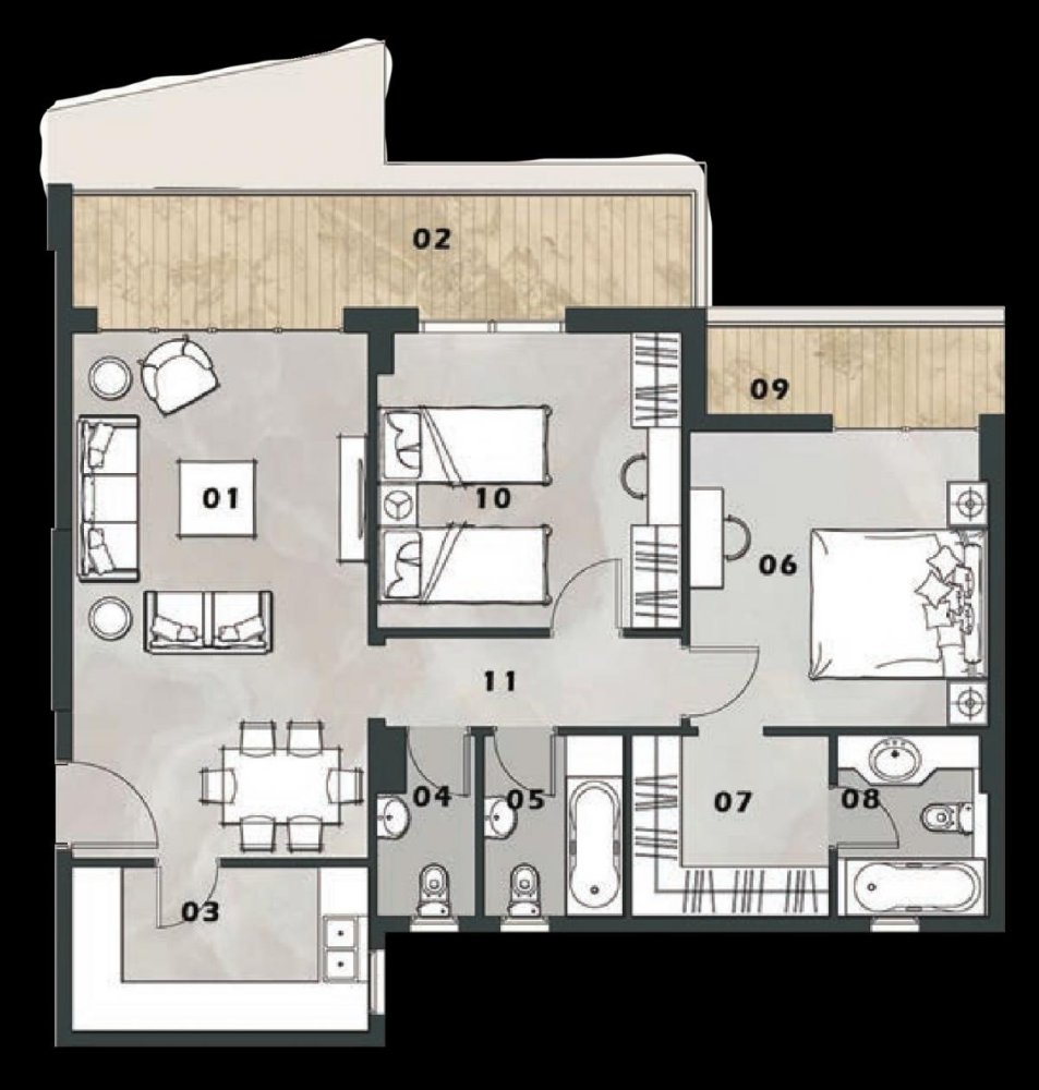 Condominio de 2 dormitorios en New Capital City, Egypt No. 2260