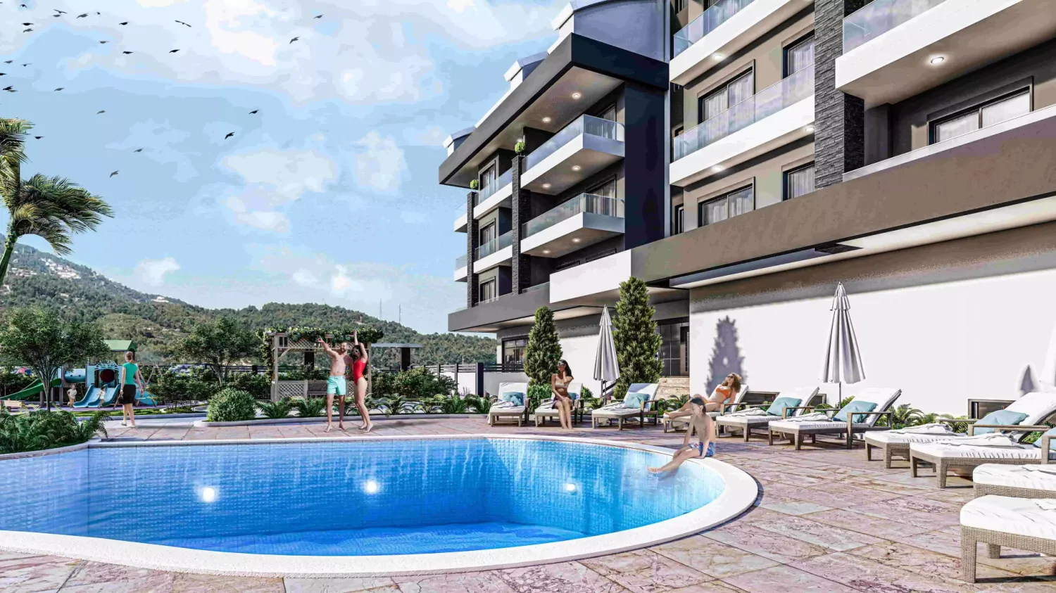 Квартира 1+1 в Аланья, Турция № 22591