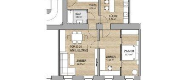 Квартира с 3 комнатами в Вена, Австрия № 78062 21