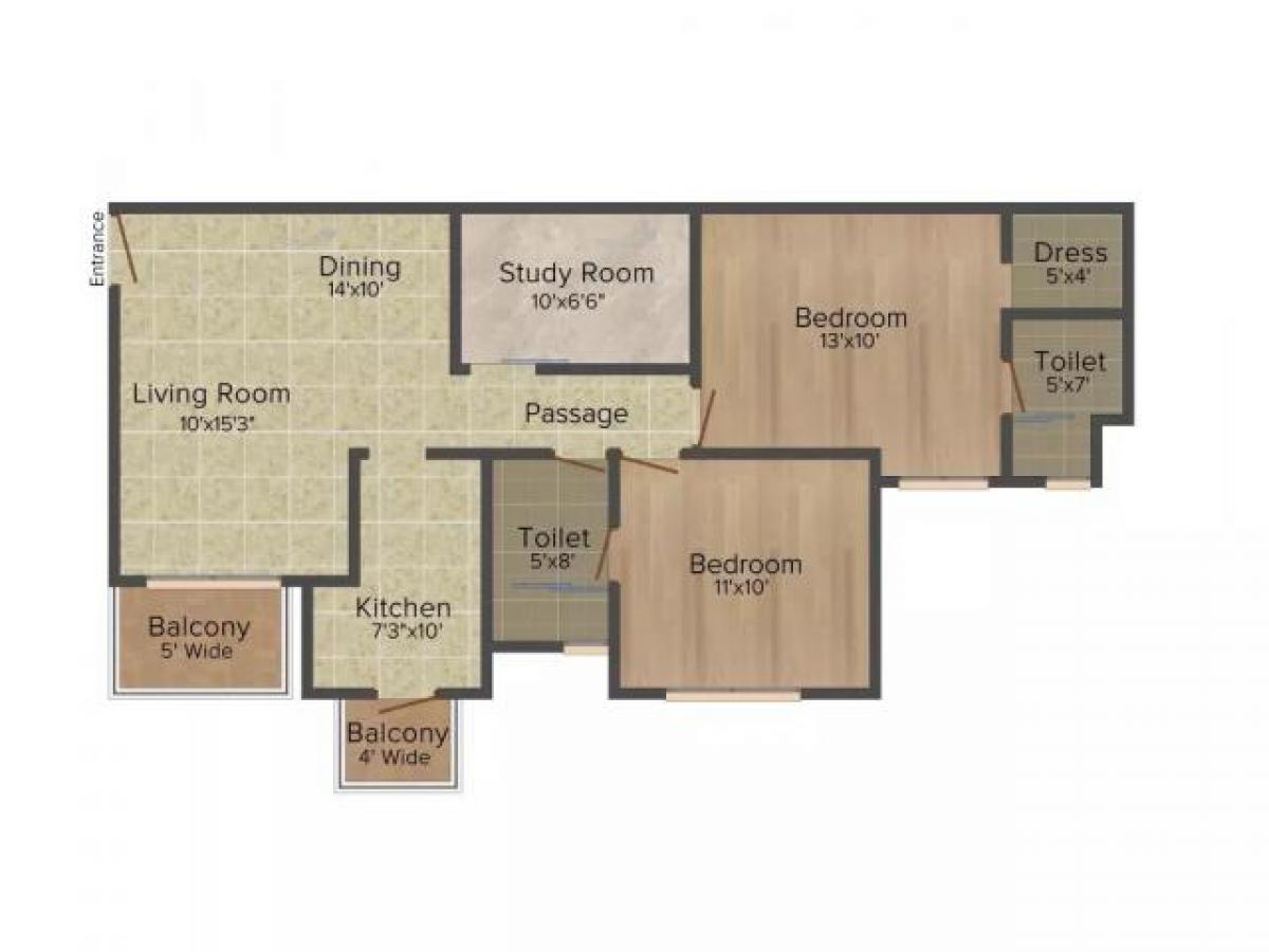 2 bedrooms House in Gurgaon, India No. 20833