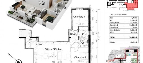 Apartamento T2 em Sarreguemines, France N.º 83218 2