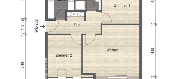 Квартира с 2 спальнями в Ланквиц, Германия № 30759 8