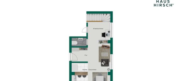 Дуплекс с 2 комнатами в Лейпциг, Германия № 316227 19