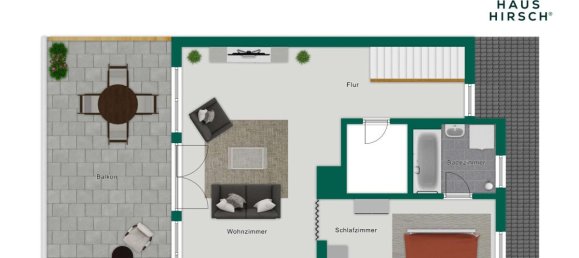 Дуплекс с 2 комнатами в Лейпциг, Германия № 316227 20