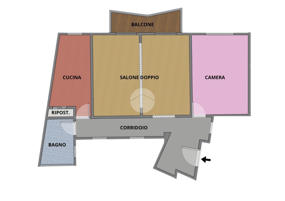 3-salle Appartement à Rome, Italy No. 235379