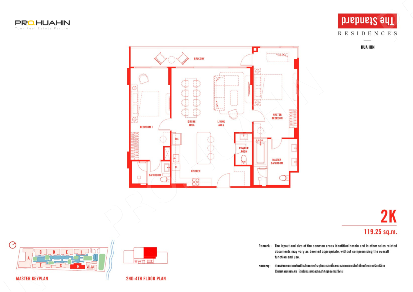 Apartamento T2 em Hua Hin, Thailand N.º 165837