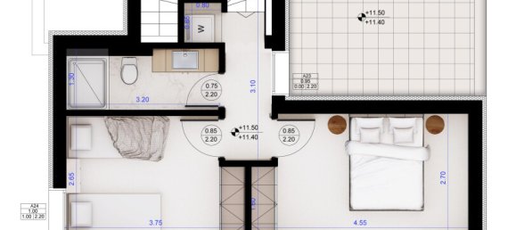 2 Schlafzimmer Büro in Kalamaria, Greece, Nr. 66554 2