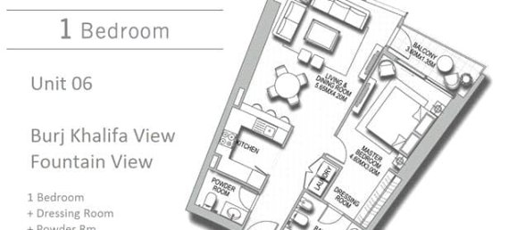1 chambre Appartement à Downtown Dubai (Downtown Burj Dubai), UAE No. 120790 11