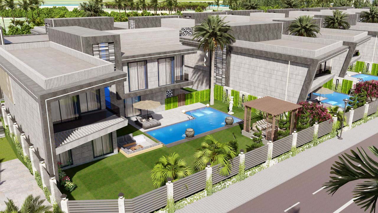 Villa 6+1 in Riva Port Villas Side, Manavgat, Turkey No. 39110