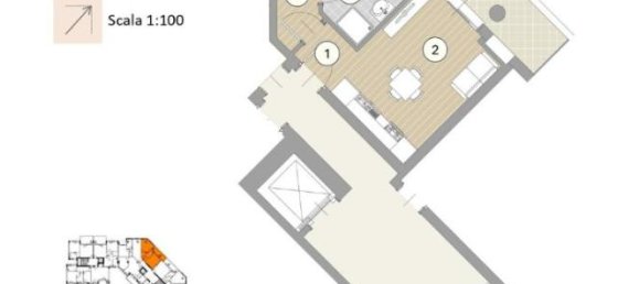 2-Zimmer Wohnung in Vicenza, Italy, Nr. 237366 8