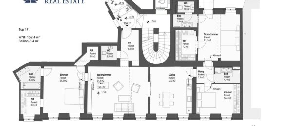 4 rooms Apartment in Brigittenau, Austria No. 160182 5