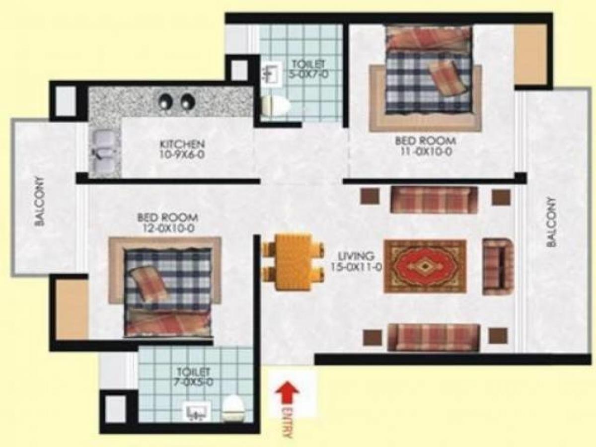 2 bedrooms House in Ghaziabad, India No. 56392