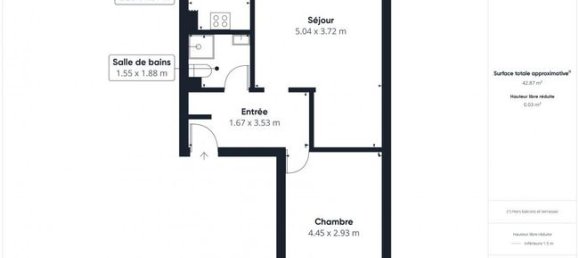 Квартира с 1 спальней в Пантен, Франция № 308456 2