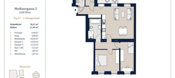 Apartamento de 3 habitaciónes en Vienna, Austria No. 154627 10
