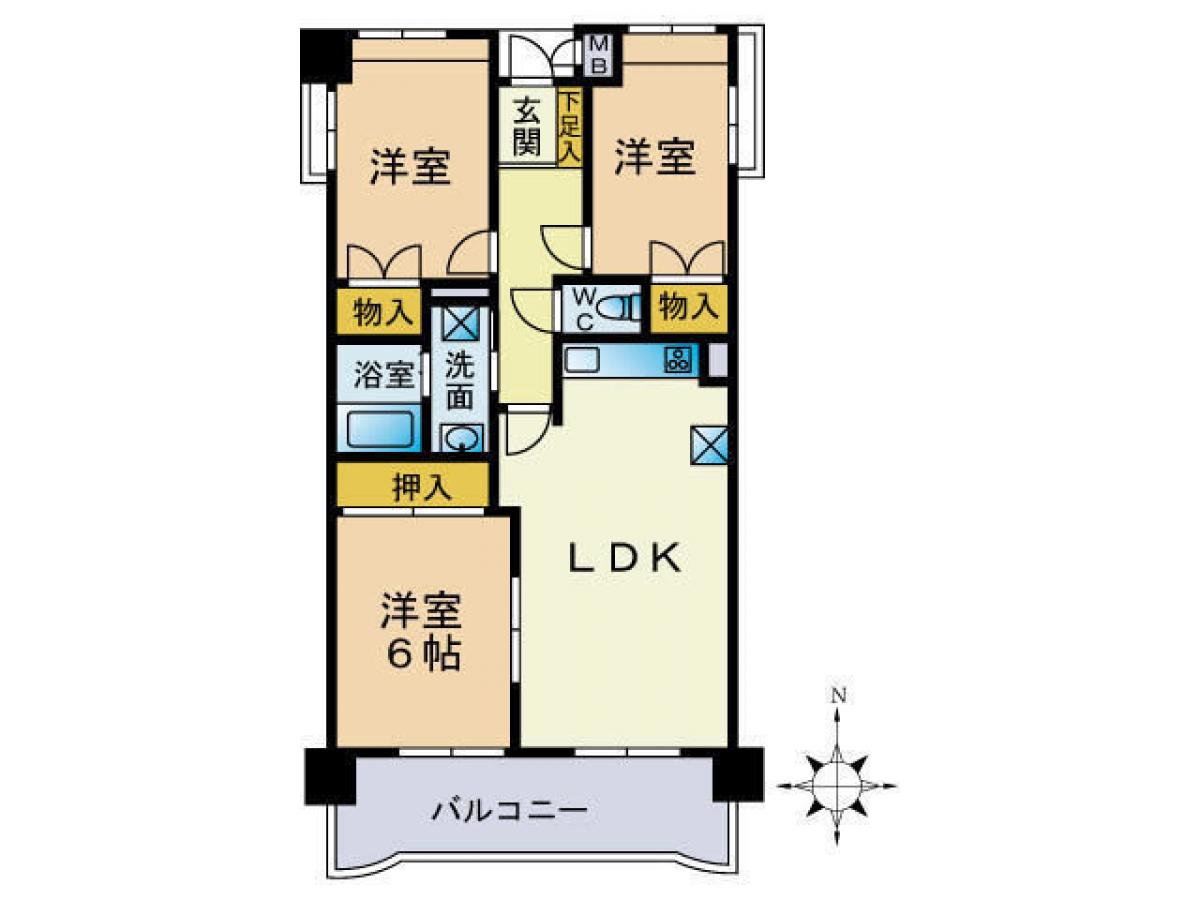 Apartamento T3 em Fukuoka, Japan N.º 4686