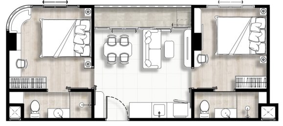 Apartamento com 1 quarto em condomínio em Phuket, Thailand N.º 30108 8