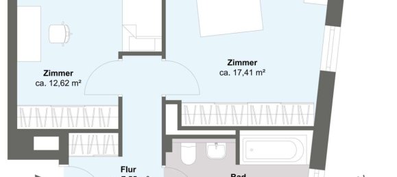 Дуплекс с 2 спальнями в Гамбург-Центр, Германия № 306443 23