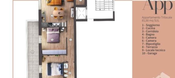 Apartamento de 3 divisões em Campi Bisenzio, Italy N.º 211634 28