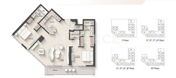1 dormitorio apartamento en venta en Meydan, Dubai, UAE № 195078 21